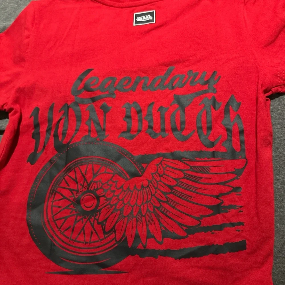 Von Dutch women Red Logo T-Shirt